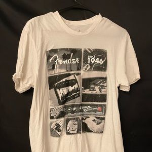 Fender Guitars vintage since 1946 white t shirt